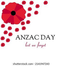 Illustration vector Anzac day, lest we forget.