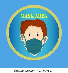illustration vector appeal using mask.  sign board icon design. eps 10
