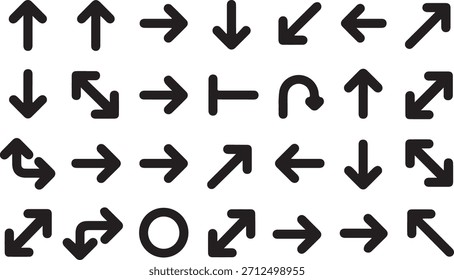 Ilustración de un icono de flecha de Vector aislado en un fondo blanco