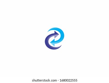 Illustration vector arrows rotation. Fit for recycle symbol or universal logo