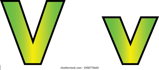 Vektorgrafik-Buchstaben und -Nummer 