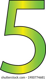 letras de ilustraciones vectoriales y número 
