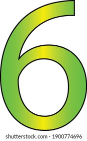 Vektorgrafik-Buchstaben und -Nummer 