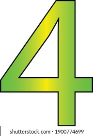 Vektorgrafik-Buchstaben und -Nummer 