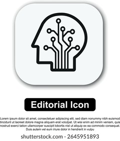 Illustration Vector Artificial Intelligence Icon Flat Design