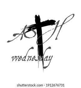 Illustration vector Ash Wednesday 17th of February