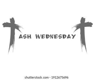 Illustration vector ash Wednesday cards design