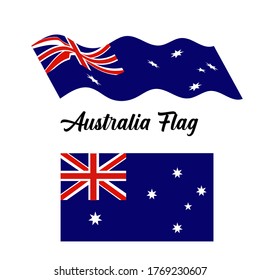 vector de ilustración de la bandera de Australia. EPS 10