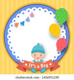 Illustration vector of Baby shower boy
invitation card