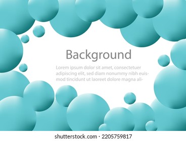 Illustration vector background balloon card blue color.