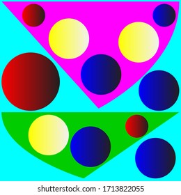 illustration vector background image with colorful circle shape