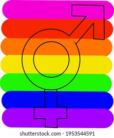 Illustration vector background of LGBT perfect for media or etc.