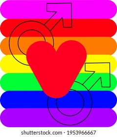 Illustration vector background of LGBT perfect for media or etc.