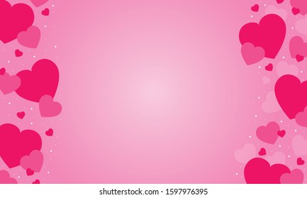 A Illustration vector background of many love pop up and many dot
