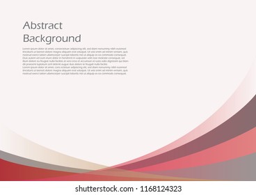 Illustration vector background pastel colored of curved lines with sample text can be used in cover design, book design, poster, cd cover, flyer, website backgrounds or advertising.