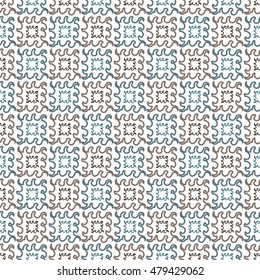 Illustration vector background seamless pattern of colored wavy lines.