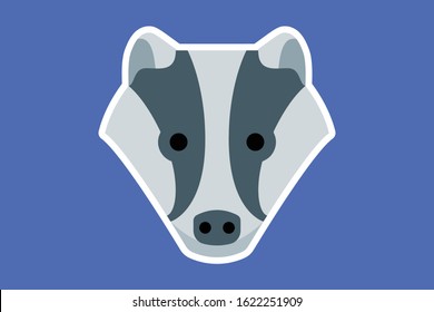 Illustration Vector of badger flat design Perfect for T Shirt design,logo,sticker eps 10