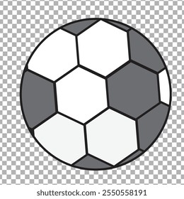 Illustration vector ball is round and black and white