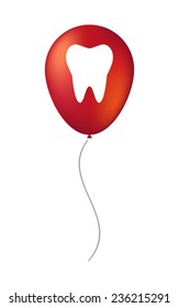 Illustration of a vector balloon with a tooth
