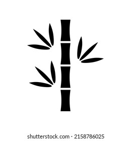 Vector de ilustración del icono del árbol de bambú. Planta aislada de bambú sobre fondo blanco.
