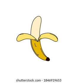 Illustration vector banana delicious and healthy