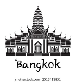 Illustration vector of Bangkok Thailand symbol