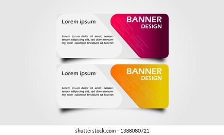 Illustration Vector of Banner Design Template good for Your Project design, office branding and business Banner