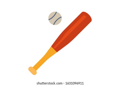 Illustration Vector of baseball flat design Perfect for T Shirt design,logo,sticker eps 10