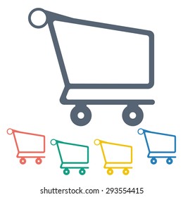 illustration of vector basket modern icon 