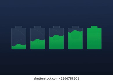 Illustration vector of the battery charge level.