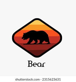 illustration vector of bear wildlife perfect for print,etc