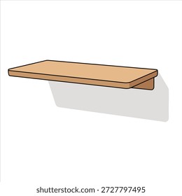 Vector de ilustración de un hermoso diseño de escritorio flotante