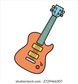 Illustration vector of a beautiful guitar