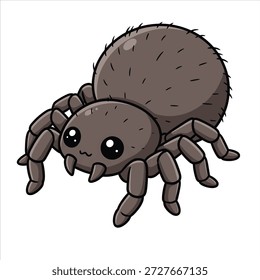 Ilustración Vector de una hermosa tarántula
