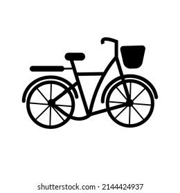 Ilustración vectorial del icono de la bicicleta. Perfecto para el transporte de iconos o el deporte. 