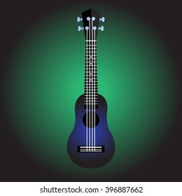 Illustration of vector big baritone ukulele models