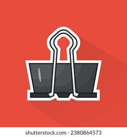 Illustration Vector of Binder Clip in Flat Design