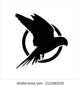 Illustration Vektor Bird Parrot - Silhouette 