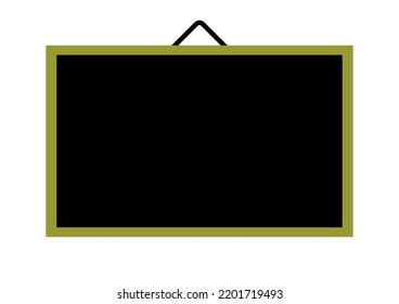 Illustration Vector Black Board With Wood Frame