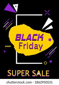 Illustration vector Black Friday super sale