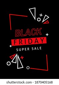 Illustration vector Black Friday super sale