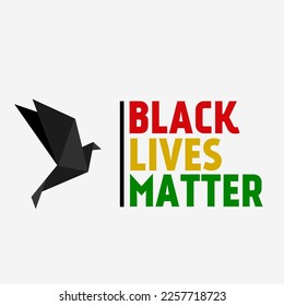 illustration vector of black lives matter with dove perfect for campaign ,etc
