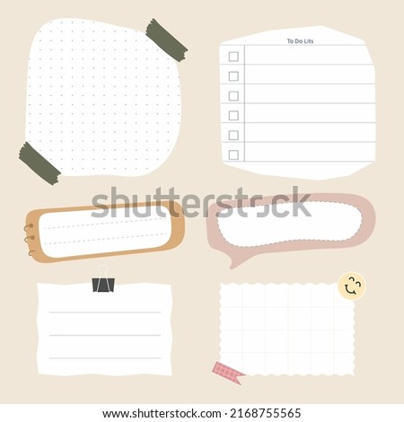 illustration vector Blank reminder paper notes, sticky note pad with tape, memo pad, memo, planner, reminder, message.