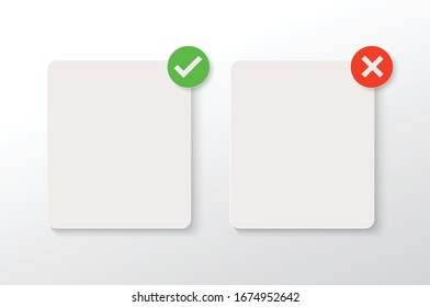 Illustration Vector: Blank template for do and dont