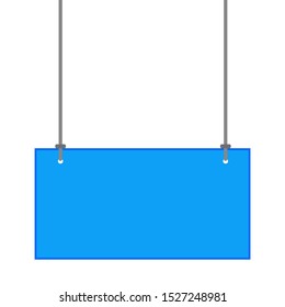 illustration of vector blue board for advertisement on the white background