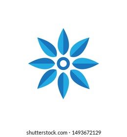 Illustration Vector blue flower design