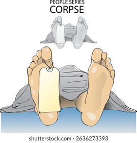 illustration vector of body corpse