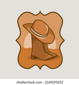 illustration vector of boot in frame perfect for print,etc.