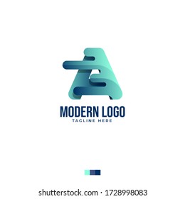 Ilustración Letra A del logotipo de la identidad de la marca Vector. Concepto 3D líquido/geométrico/alfabeto. Puede usarse para tecnología/ideas de negocios/cualquier empresa.
