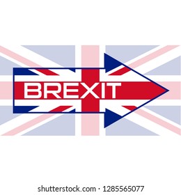 Illustration Vector: Brexit referendum concept about UK (United Kingdom or British) withdrawal from the EU (European Union) often shortened to Brexit. 